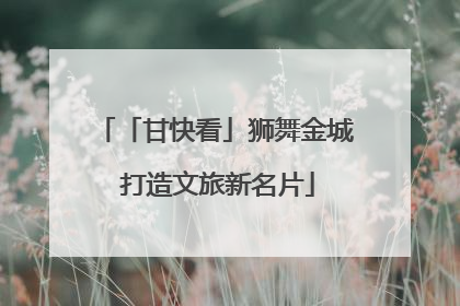 「甘快看」狮舞金城 打造文旅新名片