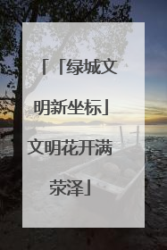 「绿城文明新坐标」文明花开满荥泽