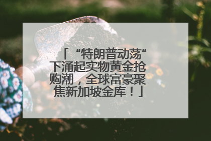 “特朗普动荡”下涌起实物黄金抢购潮，全球富豪聚焦新加坡金库！