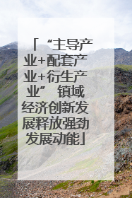 “主导产业+配套产业+衍生产业” 镇域经济创新发展释放强劲发展动能