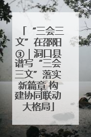 “三会三文”在邵阳③｜洞口县谱写“三会三文”落实新篇章 构建协同联动大格局