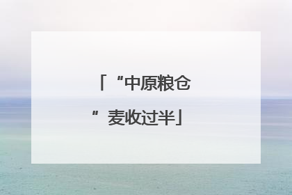 “中原粮仓”麦收过半