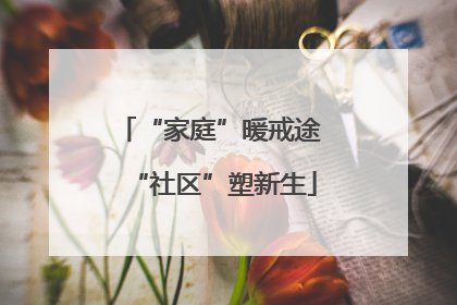“家庭”暖戒途 “社区”塑新生