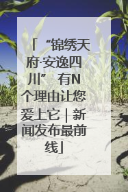“锦绣天府·安逸四川” 有N个理由让您爱上它｜新闻发布最前线