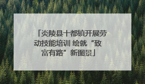 炎陵县十都镇开展劳动技能培训 绘就“致富有路”新图景