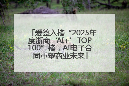 爱签入榜“2025年度浙商‘AI+’TOP100”榜，AI电子合同重塑商业未来