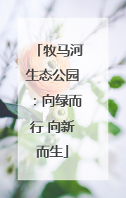 牧马河生态公园：向绿而行 向新而生