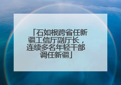 石如根跨省任新疆工信厅副厅长，连续多名年轻干部调任新疆