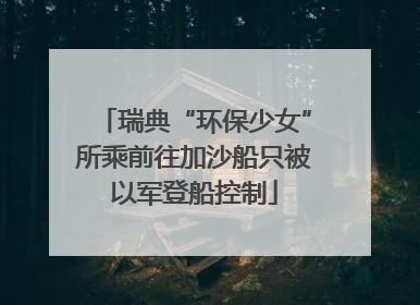 瑞典“环保少女”所乘前往加沙船只被以军登船控制