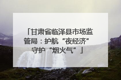 甘肃省临泽县市场监管局：护航“夜经济” 守护“烟火气”