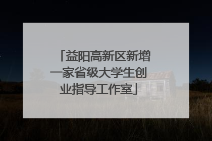 益阳高新区新增一家省级大学生创业指导工作室