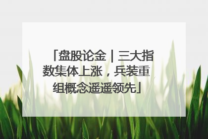 盘股论金｜三大指数集体上涨，兵装重组概念遥遥领先
