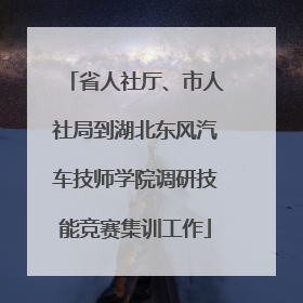 省人社厅、市人社局到湖北东风汽车技师学院调研技能竞赛集训工作