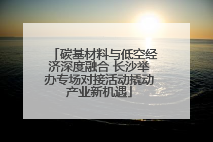 碳基材料与低空经济深度融合 长沙举办专场对接活动撬动产业新机遇