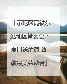 示范区高铁东站地区管委会：夏日送清凉 致敬最美劳动者
