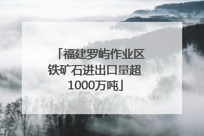 福建罗屿作业区铁矿石进出口量超1000万吨