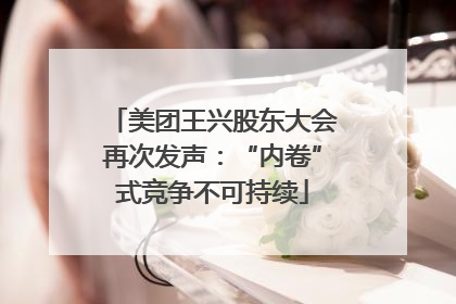 美团王兴股东大会再次发声：“内卷”式竞争不可持续