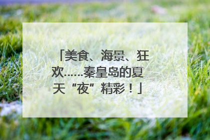 美食、海景、狂欢……秦皇岛的夏天“夜”精彩！