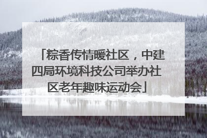 粽香传情暖社区，中建四局环境科技公司举办社区老年趣味运动会
