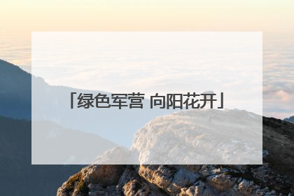 绿色军营 向阳花开
