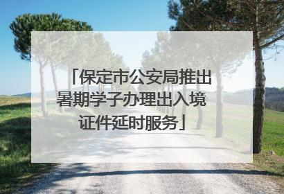 保定市公安局推出暑期学子办理出入境证件延时服务