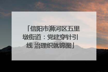 信阳市浉河区五里墩街道：党建穿针引线 治理织就锦图
