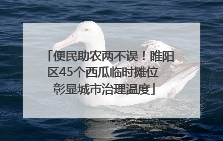 便民助农两不误！睢阳区45个西瓜临时摊位 彰显城市治理温度
