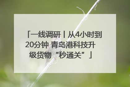 一线调研丨从4小时到20分钟 青岛港科技升级货物“秒通关”
