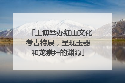 上博举办红山文化考古特展，呈现玉器和龙崇拜的渊源
