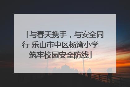 与春天携手，与安全同行 乐山市中区杨湾小学筑牢校园安全防线