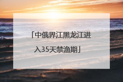 中俄界江黑龙江进入35天禁渔期