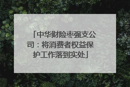中华财险枣强支公司：将消费者权益保护工作落到实处