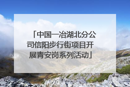 中国一冶湖北分公司信阳步行街项目开展青安岗系列活动