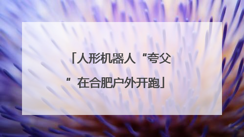 人形机器人“夸父”在合肥户外开跑