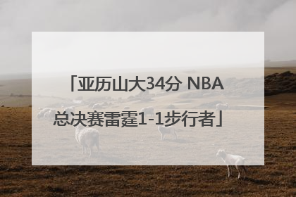亚历山大34分 NBA总决赛雷霆1-1步行者