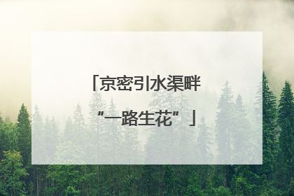 京密引水渠畔“一路生花”