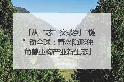 从“芯”突破到“链”动全球：青岛隐形独角兽重构产业新生态