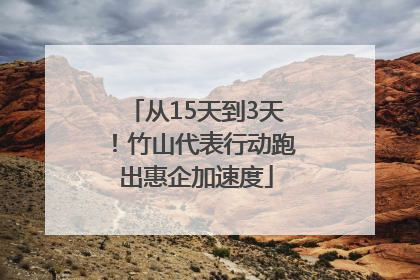 从15天到3天！竹山代表行动跑出惠企加速度