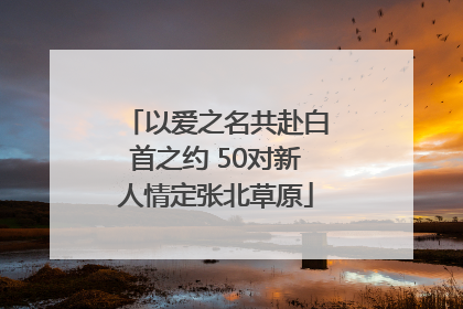 以爱之名共赴白首之约 50对新人情定张北草原