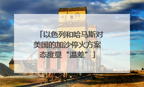 以色列和哈马斯对美国的加沙停火方案态度显“温差”
