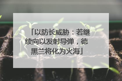 以防长威胁：若继续向以发射导弹，德黑兰将化为火海