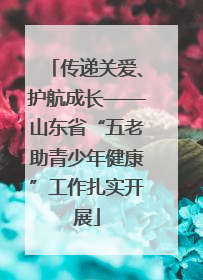 传递关爱、护航成长——山东省“五老助青少年健康”工作扎实开展