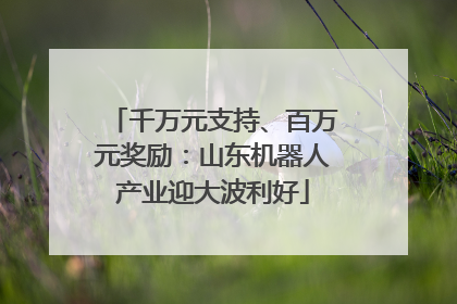 千万元支持、百万元奖励：山东机器人产业迎大波利好