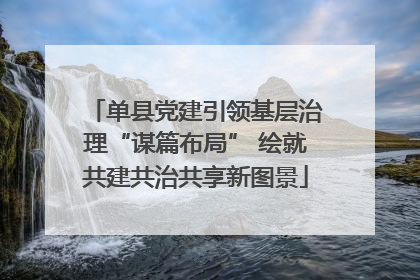 单县党建引领基层治理“谋篇布局” 绘就共建共治共享新图景