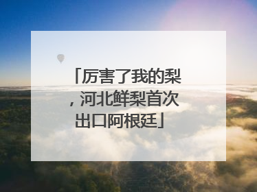 厉害了我的梨，河北鲜梨首次出口阿根廷