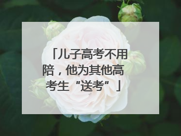 儿子高考不用陪，他为其他高考生“送考”
