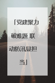 党建聚力破难题 联动防汛显担当