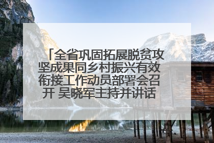 全省巩固拓展脱贫攻坚成果同乡村振兴有效衔接工作动员部署会召开 吴晓军主持并讲话 罗东川作安排部署