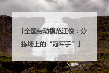 全国劳动模范汪俊：分拣场上的“冠军手”