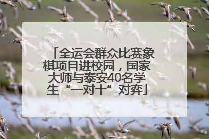 全运会群众比赛象棋项目进校园，国家大师与泰安40名学生“一对十”对弈